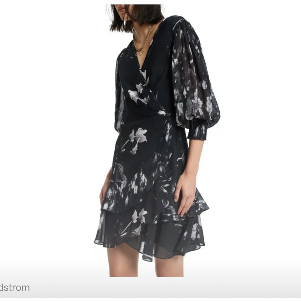 All Saints Ari Pauline Wrap Dress Sz - 12